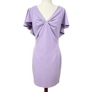 Belle Badgley Mischka Size 4 Dress Capelette Lavender Bridesmaid Wedding Guest